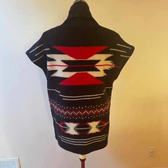 LRL Lauren Jeans Wool Aztec Design Sleeveless Turtleneck Pullover Sz.M - Picture 3 of 9